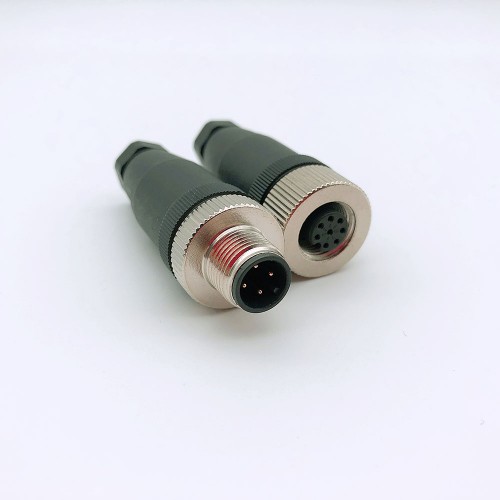 M12 straight field wireable female connector