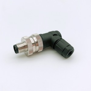 M8 3 4 pin angled field wireable male connector